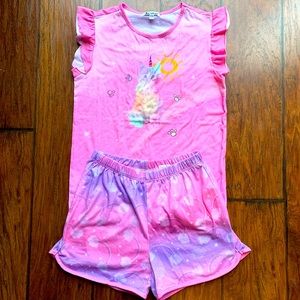 Girls unicorn kitten pajamas pjs size 10